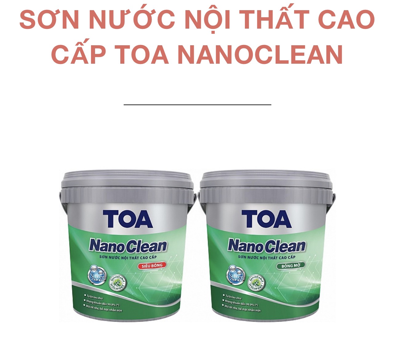 Sơn nước nội thất cao cấp TOA Nanoclean